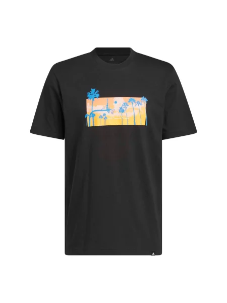ADIDAS SPORTSWEAR Tricou funcțional PHOTORL azur / portocaliu / portocaliu caisă negru