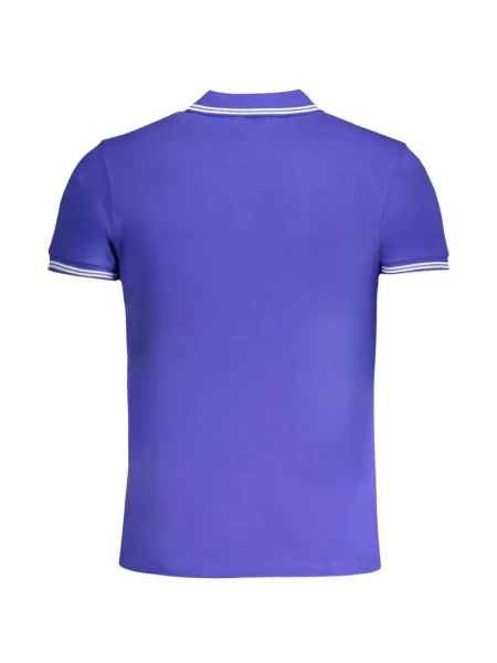 Tricou polo Cavalli Class cu broderie violet