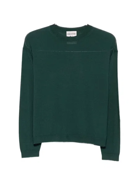 Pulover Semicouture cu decolteu rotund verde