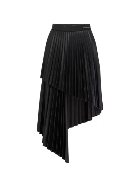 Fustă midi Karl Lagerfeld asimetrică negru