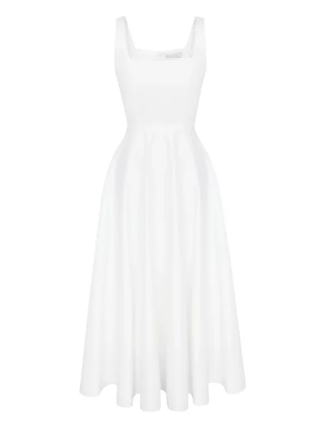 Rochie midi Post Meridiem până la genunchi de costum alb