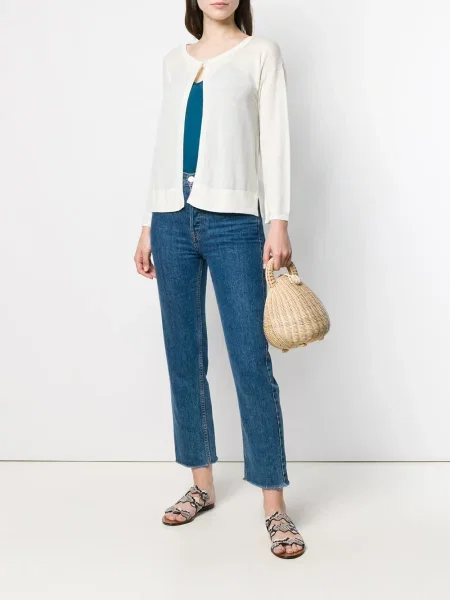 Cardigan Sottomettimi tricotate alb