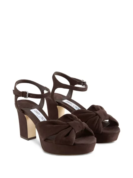 Sandale Jimmy Choo din piele de căprioară cu platformă maro