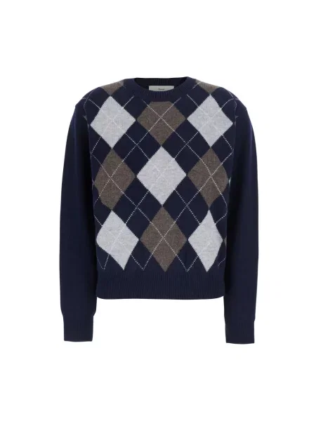 Sweter Dunst wełniany z wzorem argyle