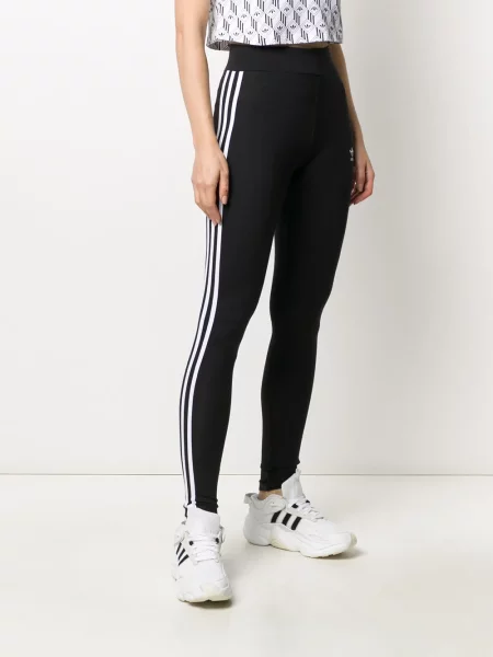 Hanorac cu glugă Adidas cu dungi cu spatele deschis negru