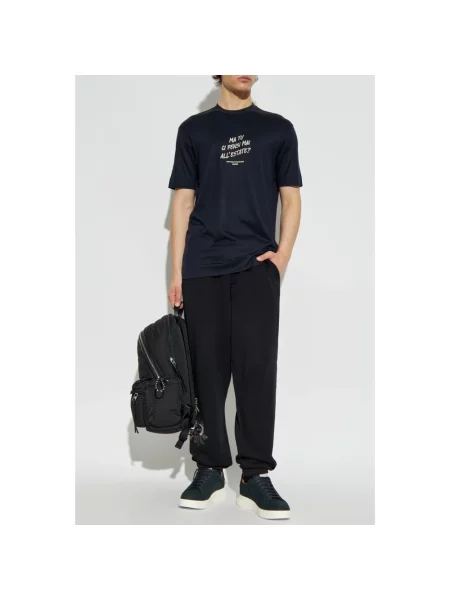 Koszulka Emporio Armani niebieska