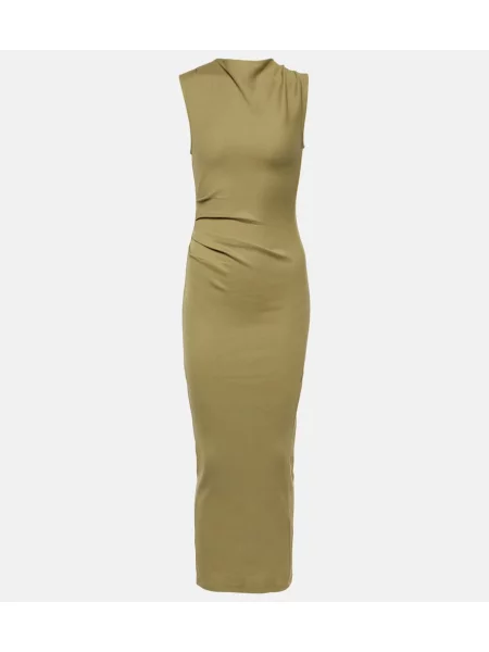 Rochie maxi Dorothee Schumacher din jerseu de costum verde