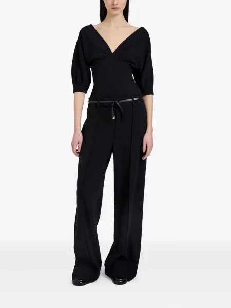 Top Proenza Schouler s výstřihem do v černý