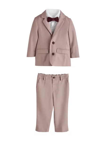 Next Costum brocart / roșu vin alb