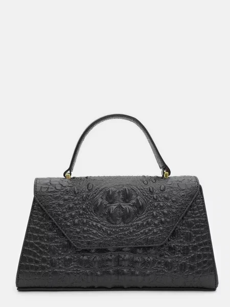 Кожаная сумка Borsa Leather черная