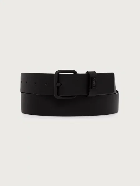 HUGO Blue curea pentru bărbați din piele negru