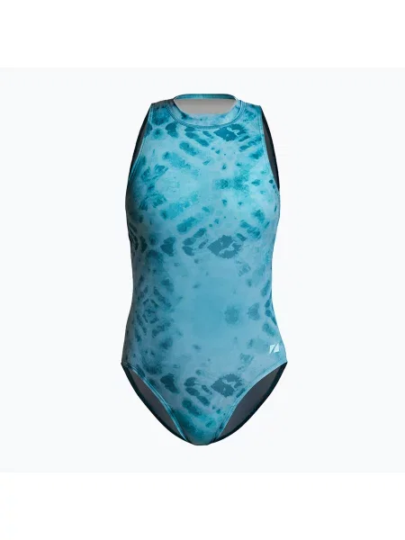 Costum de baie întreg pentru femei High Neck Costume teal tie dye