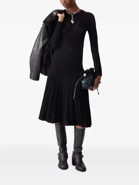 Rochie midi Liu Jo tricotate negru