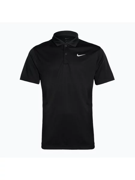 Koszulka tenisowa Nike Court Dri-Fit Polo Solid black/white białe