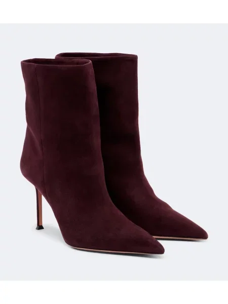 Cizme scurte Aquazzura din piele de căprioară