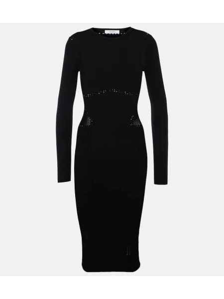 Rochie midi Max Mara tricotate până la genunchi de costum negru
