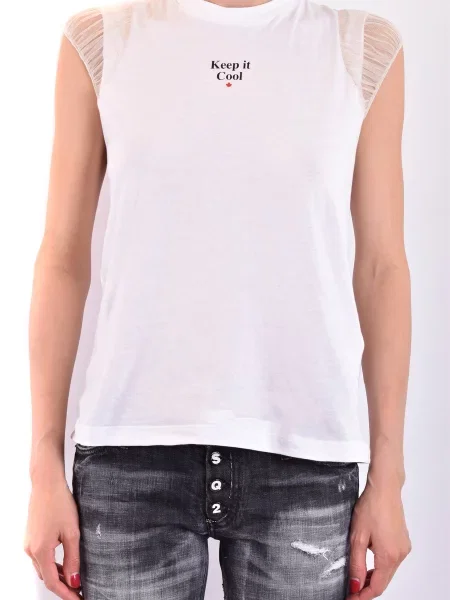 Majica brez rokavov Dsquared2 brez rokavov bela