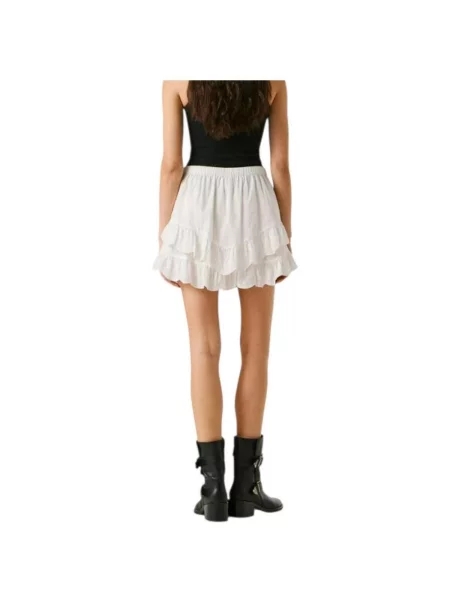 Fustă din denim Pepe Jeans alb