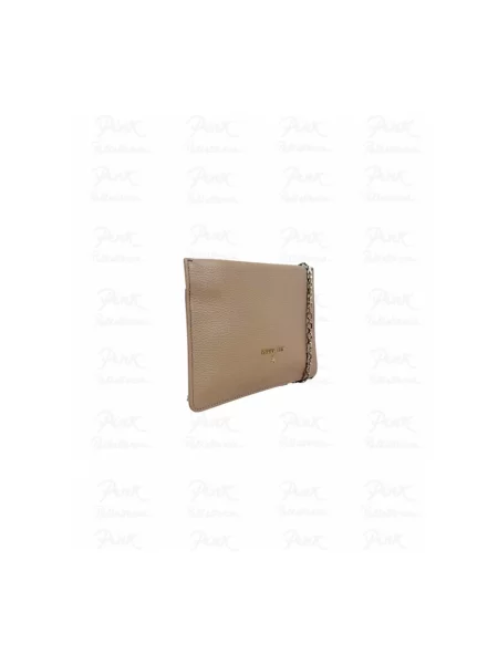 Torebka crossbody Patrizia Pepe skórzana beżowa