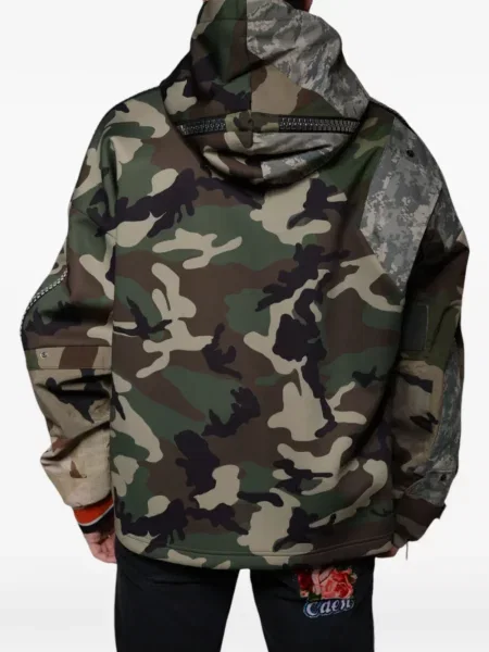 Hanorac cu glugă Dolce & Gabbana cu model camuflaj verde