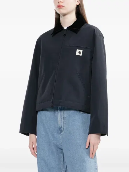 Gulerat geacă Carhartt Wip de catifea albastru