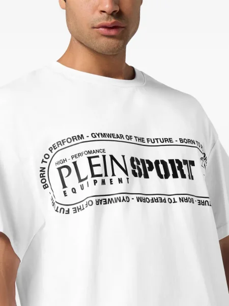 Tricou Plein Sport cu imagine alb