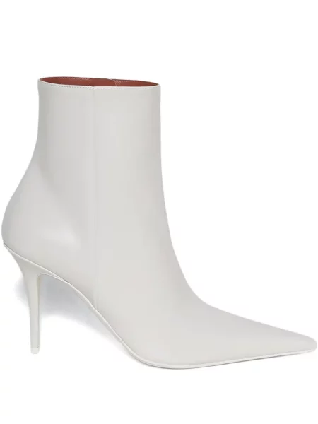 Botine Amina Muaddi alb