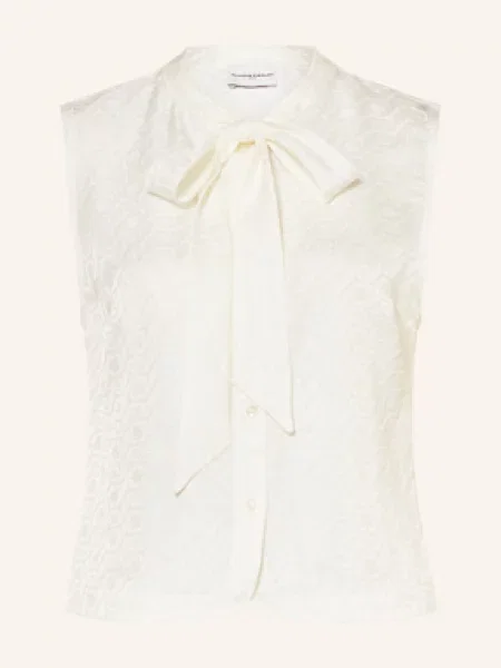 Top Claudie Pierlot bez rękawów wiązany biały