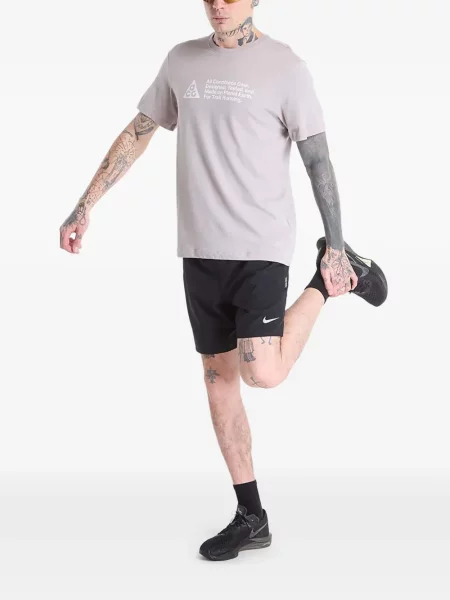 Tricou Nike cu șireturi din dantelă alergare alb