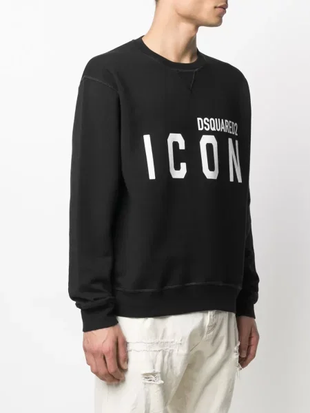 Bluza nierozpinana Dsquared2 z okrągłym dekoltem czarna