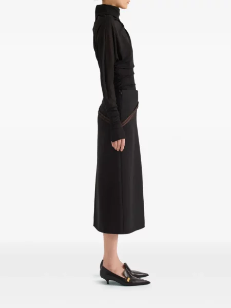Fustă Proenza Schouler din satin negru