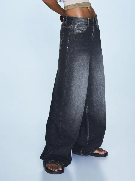 Bershka Jeans denim negru