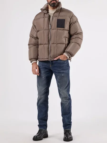 Пуховик Armani Exchange бежевий