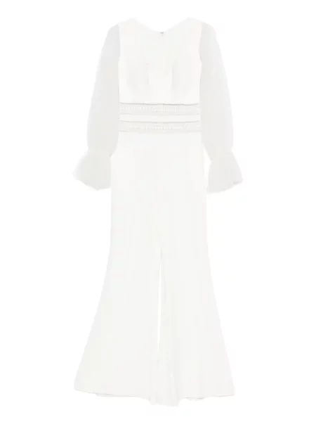 Kombinezon Gemy Maalouf koronkowy dzwony biały