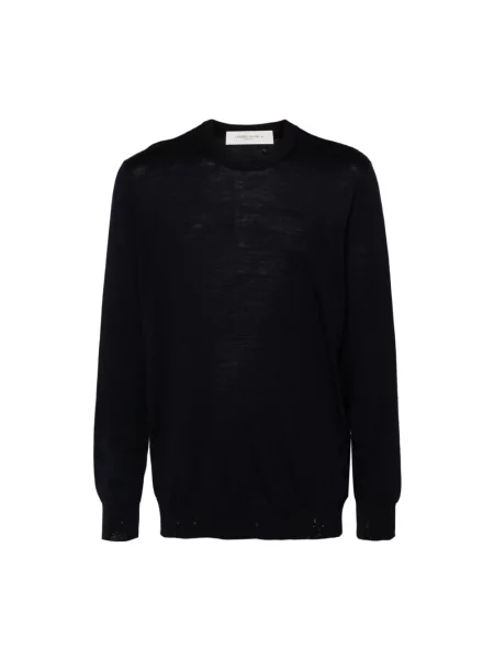 Sweter Golden Goose wełniany z logo niebieski