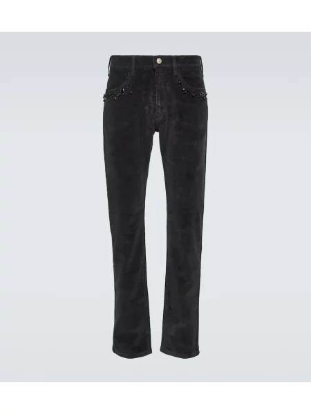 Manšestrové kalhoty Undercover se cvočky černé