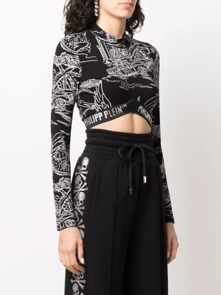 Top Philipp Plein do biegania czarny