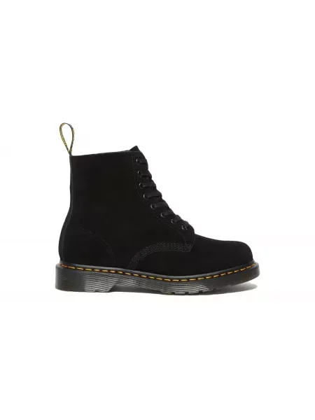 Botki Dr. Martens sznurowane zamszowe czarne