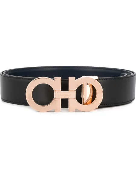 Curea Salvatore Ferragamo cu centuri negru | Shopsy