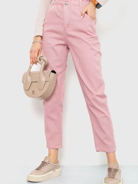 Джинси мом Ager пудра