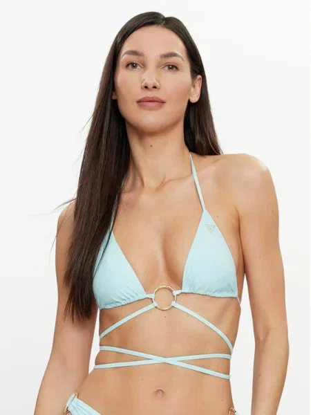 Guess Bikini partea de sus celest albastru