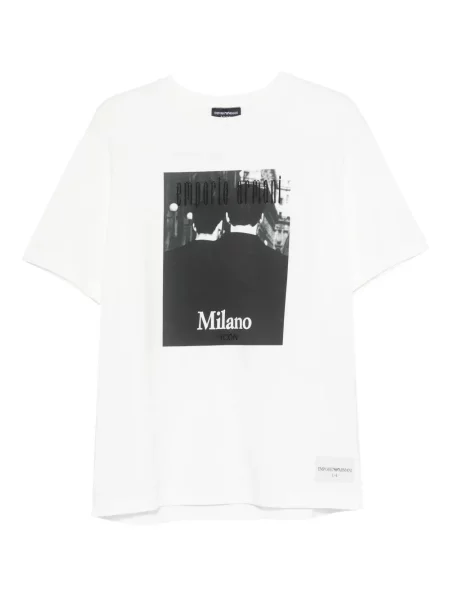 Tricou Emporio Armani cu imagine alb