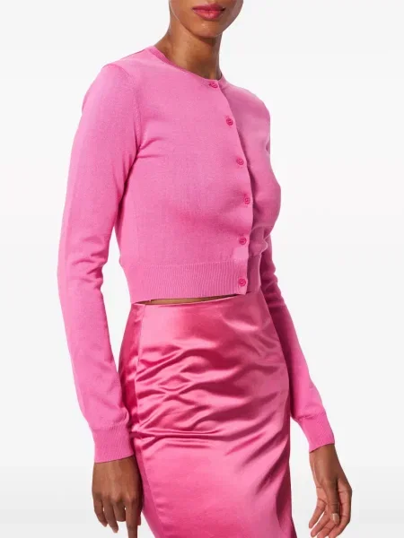 Cropp cardigan Carolina Herrera de mătase roz
