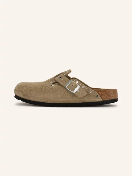 Mokasíny Birkenstock se cvočky béžové