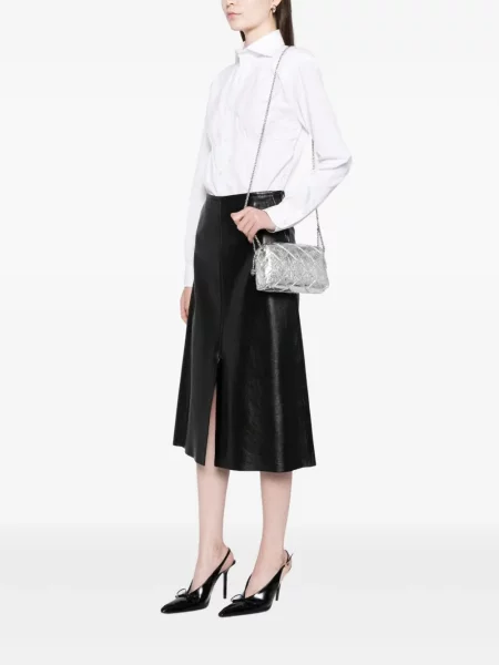 Geanta crossbody Tory Burch argintiu