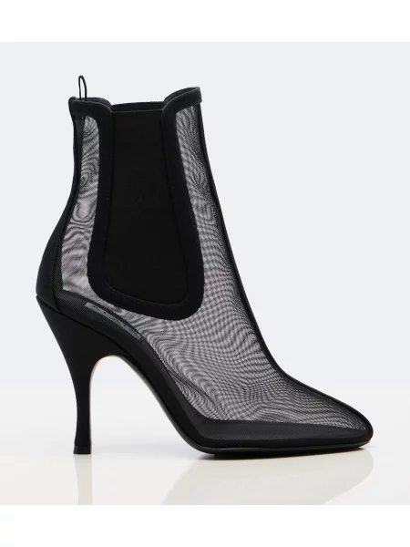 Cizme scurte Alaïa plasă negru
