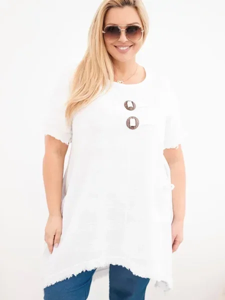 Rochie maxi Kesi Włoski alb