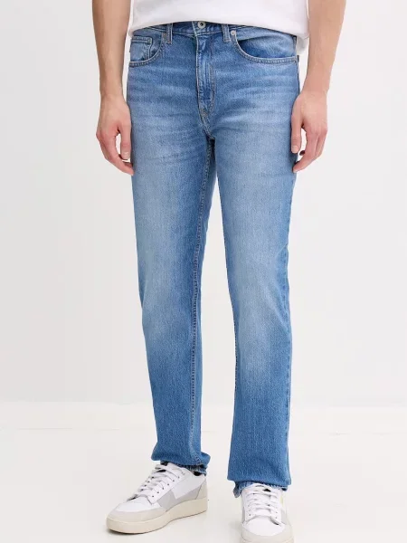 HUGO Blue slim fit traperice za muškarce Ash plava