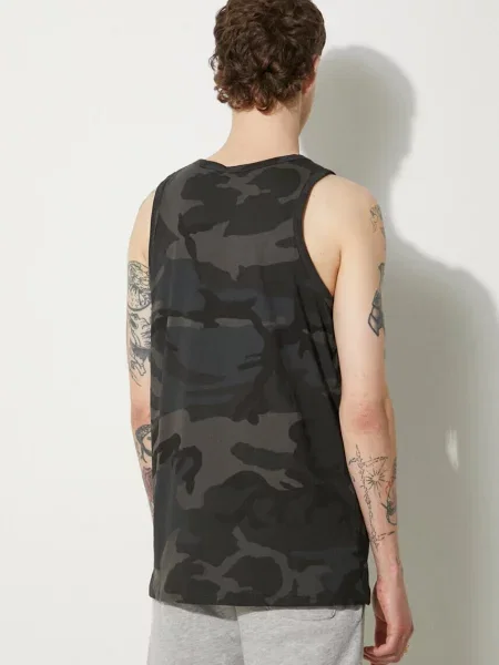 Polo majica Alpha Industries s camo uzorkom siva