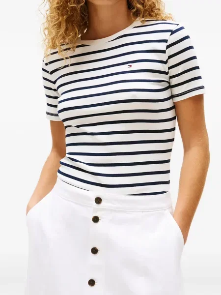Ριγέ μπλούζα Tommy Hilfiger λευκό